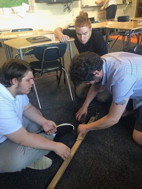 School Students building Diddley Bow